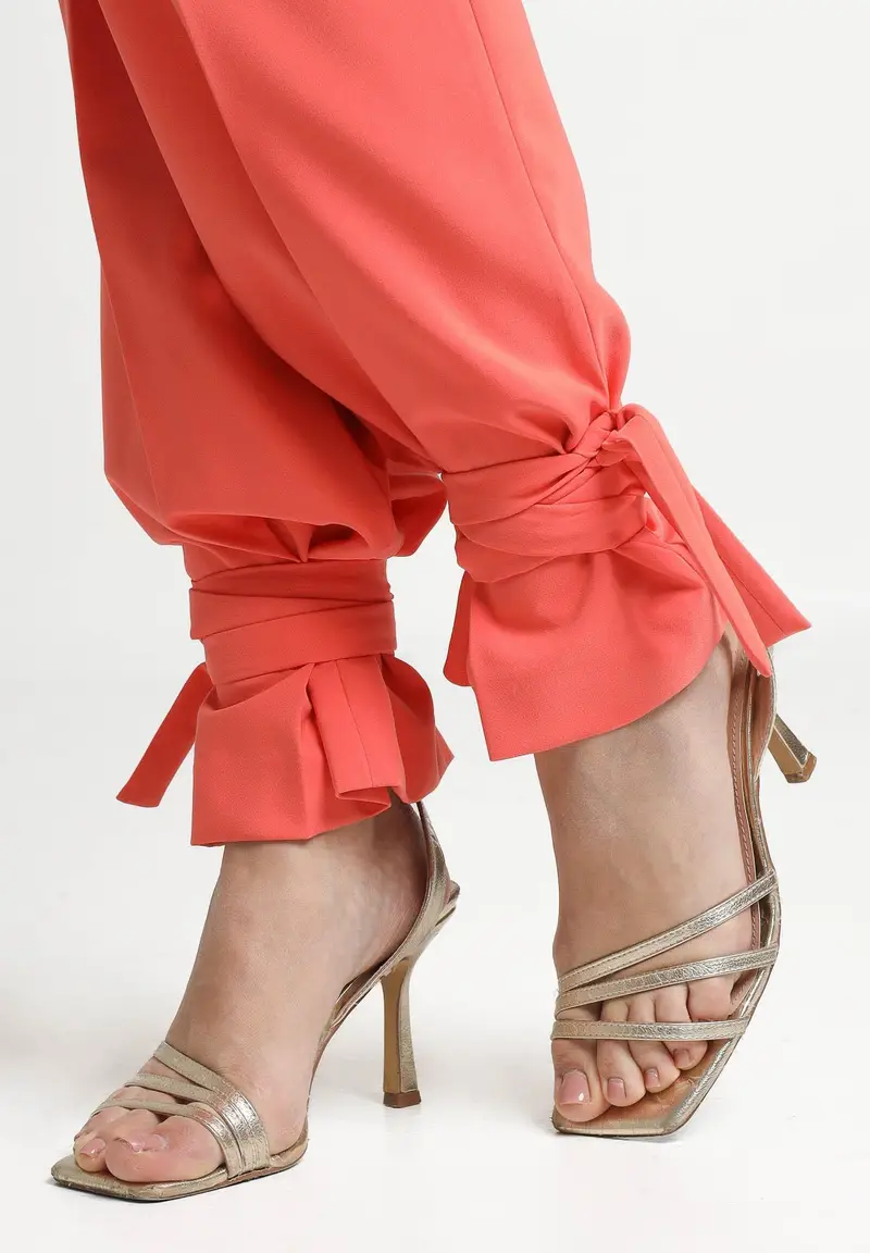 SANTAS Pantalone elegante DULCHE DE LECHE corallo da donna miniatura 2