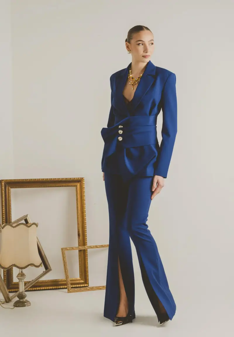 Pantalone Force blu quarzo da donna miniatura 2