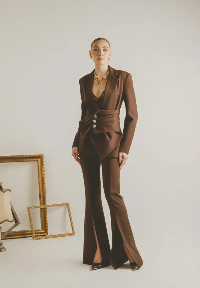 Pantalone Force marrone da donna miniatura 2