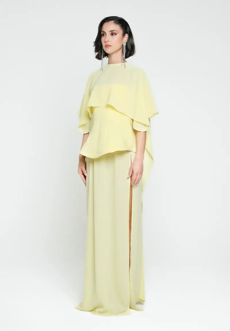 SANTAS Stola ÉCLAIR gialla da donna