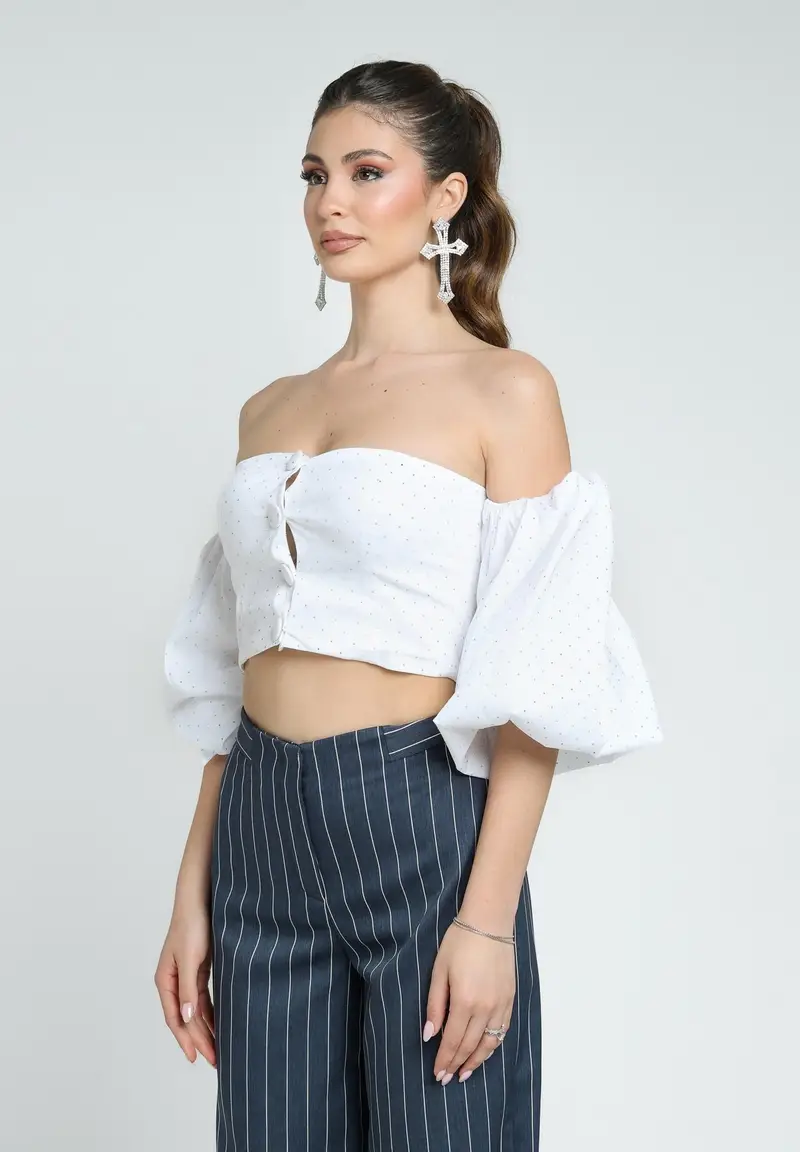 SANTAS Top Donna Bianco 920602