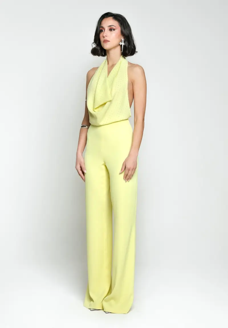 SANTAS Tuta MERINGUE gialla da donna con strass