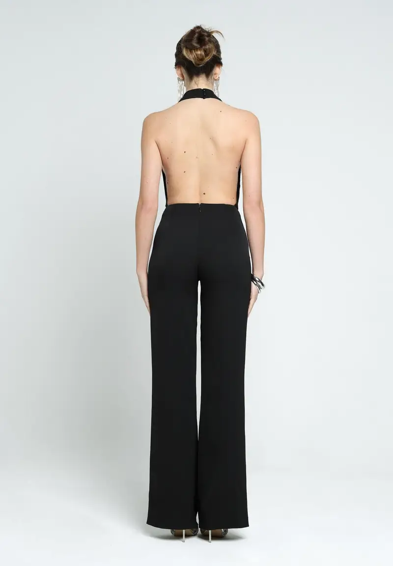 SANTAS Tuta MERINGUE nera da donna con strass miniatura 3