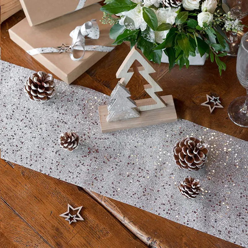 7036-4 Runner da tavola in argento