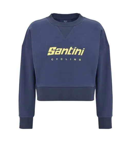 Brand Cropped - felpa - donna Blue