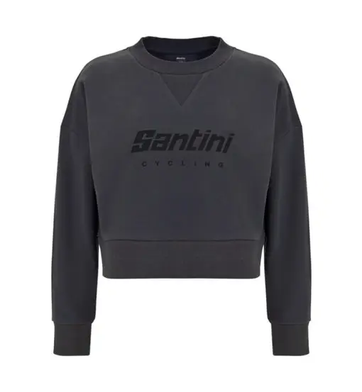 Brand Cropped - felpa - donna Grey