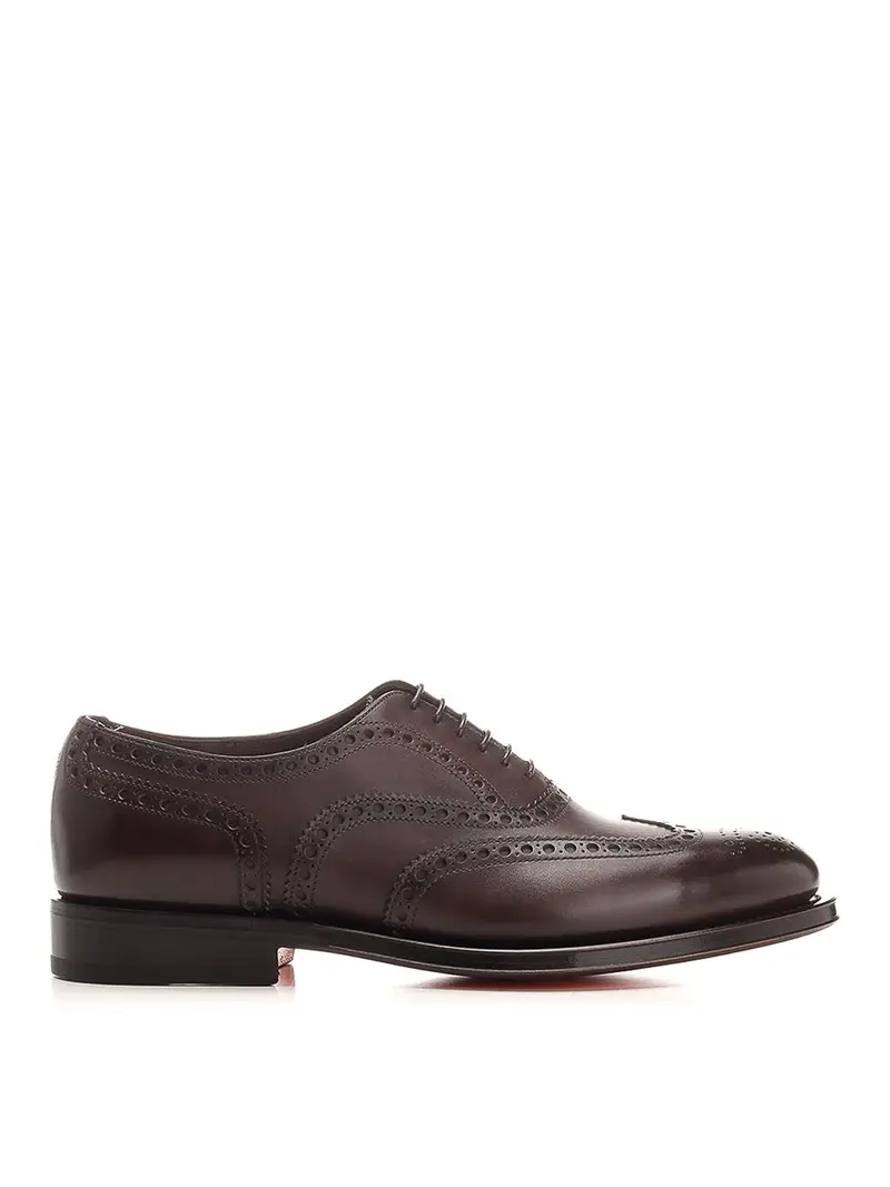 Cuoio oxford brogue lace-up Marrone