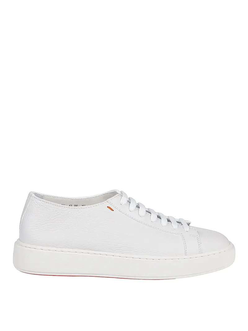 Sneakers allacciate in pelle Biking Bianco