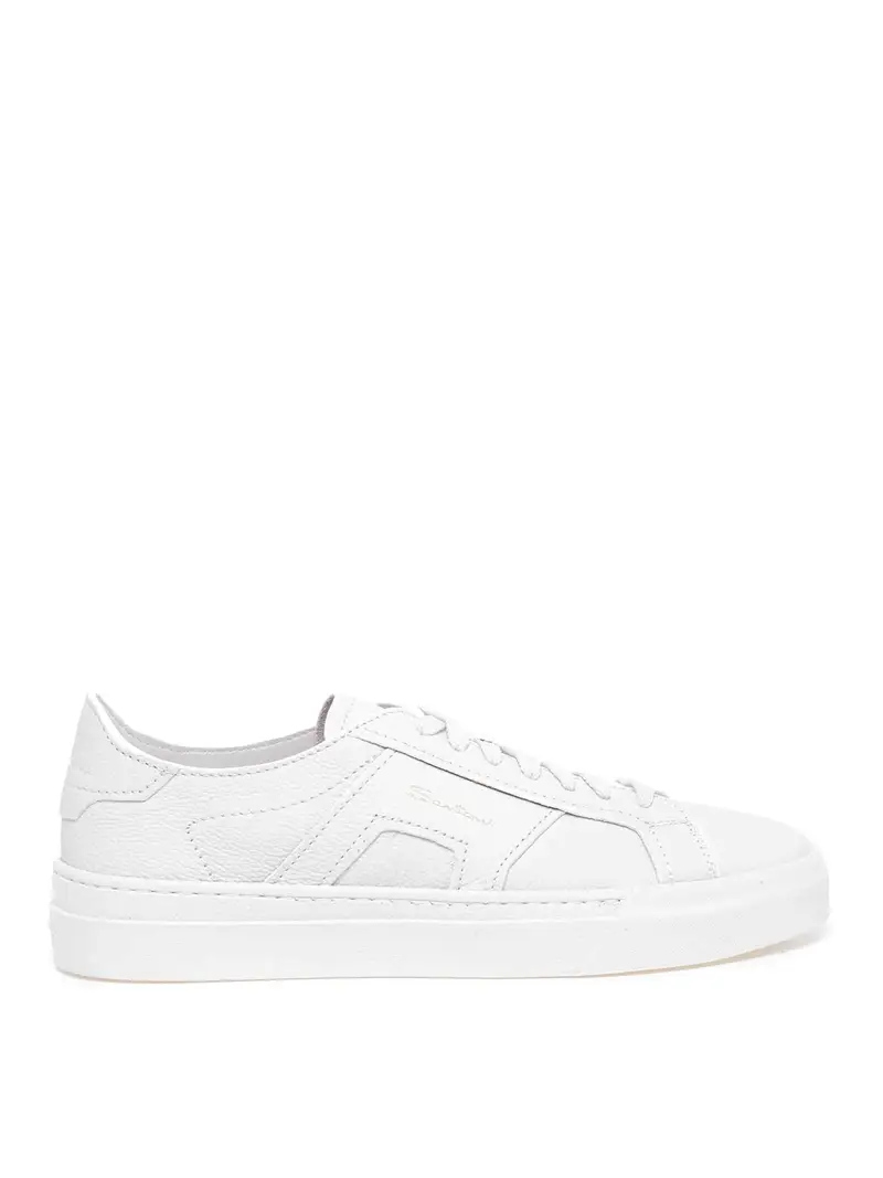 Sneakers Dbs In Pelle Bianca Crema