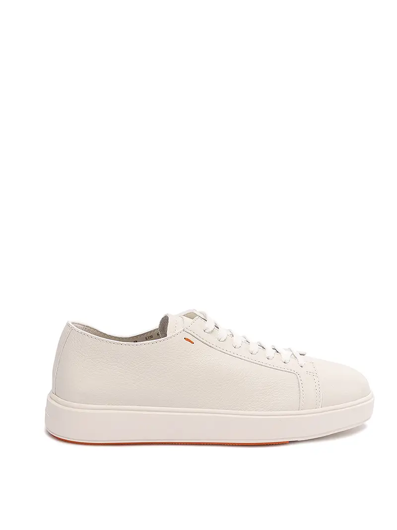 Sneakers in pelle granata Bianco