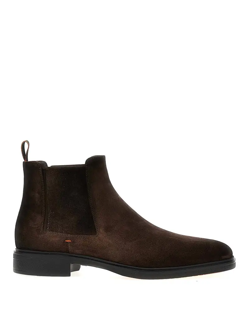 Suede Ankle Boots Marrone