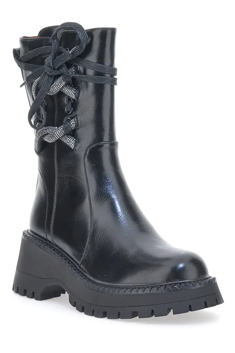 Stivaletti Neri con Tacco Basso Sara Lopez 066 [NERO] miniatura 2