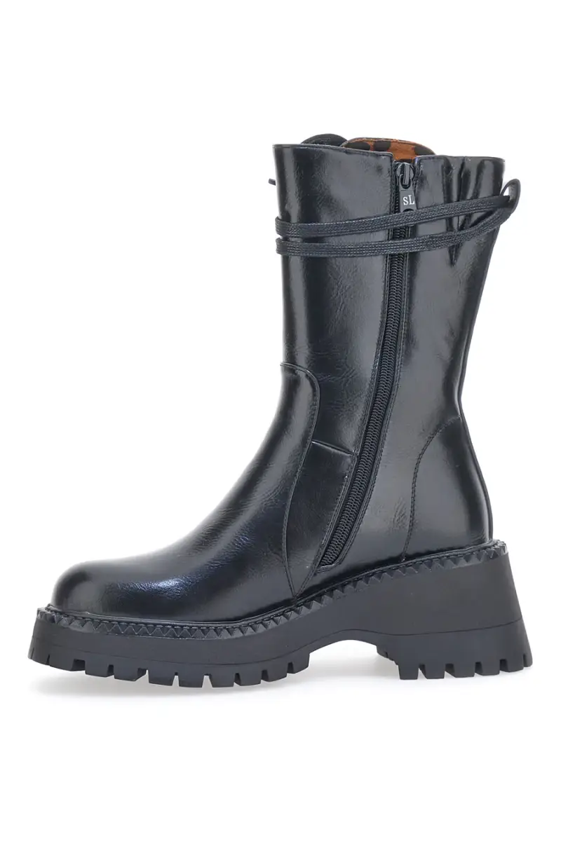 Stivaletti Neri con Tacco Basso Sara Lopez 066 [NERO] miniatura 3