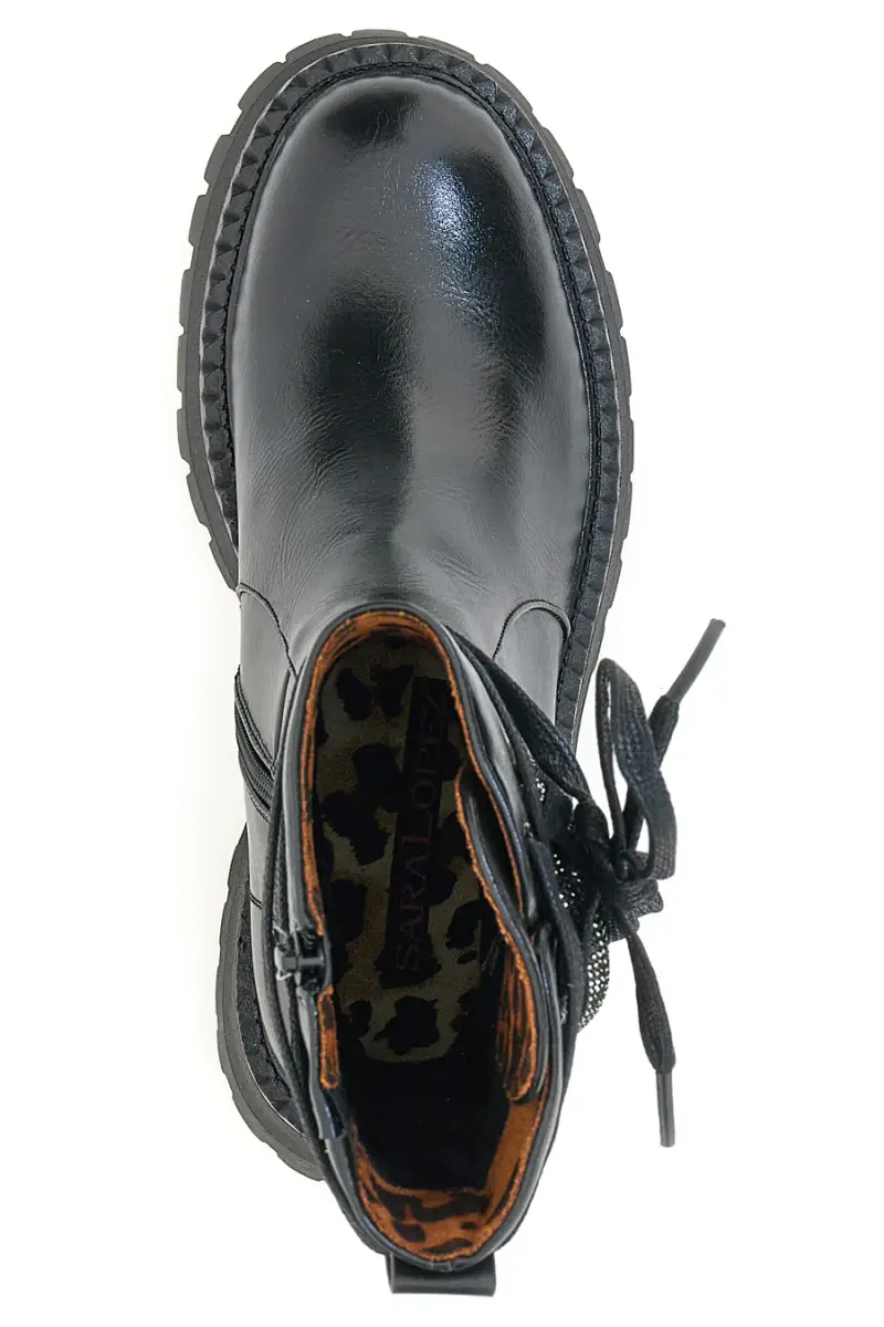 Stivaletti Neri con Tacco Basso Sara Lopez 066 [NERO] miniatura 5