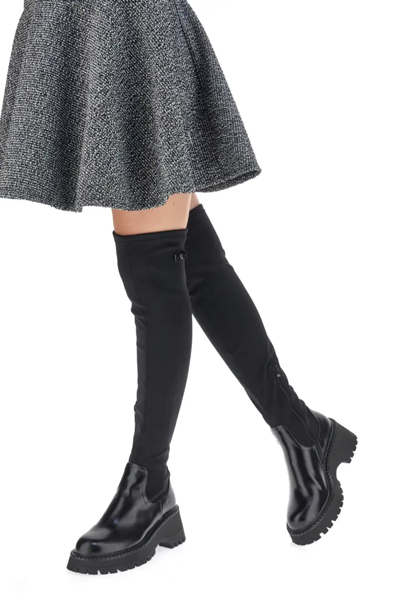 Stivali Over Knee Neri Sara Lopez 069 [NERO] miniatura 3