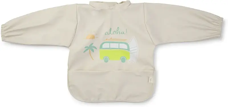 Waterproof Bib with Sleeves bavaglino Aloha