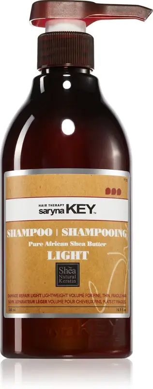 Saryna Shampoo Trattamento Riparatore Leggero Burro Di Karite Puro Africano 500ml