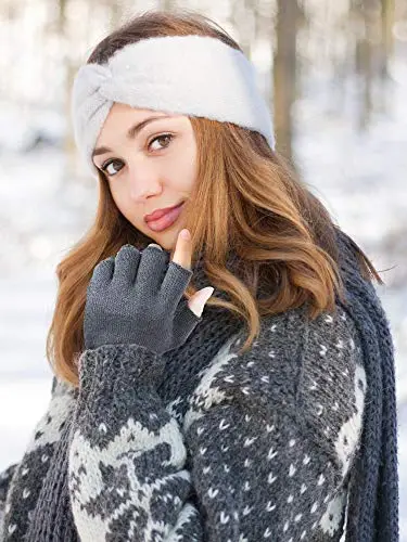 SATINIOR Guanti Donna Grigio 3526101 miniatura 3