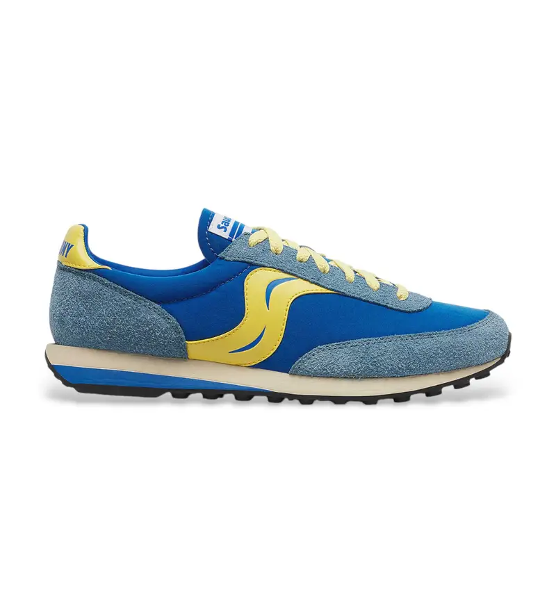 per uomo S70883-1 Sneakers Trainer 80 in pelle blu (45), Basso, Stringhe, Casual