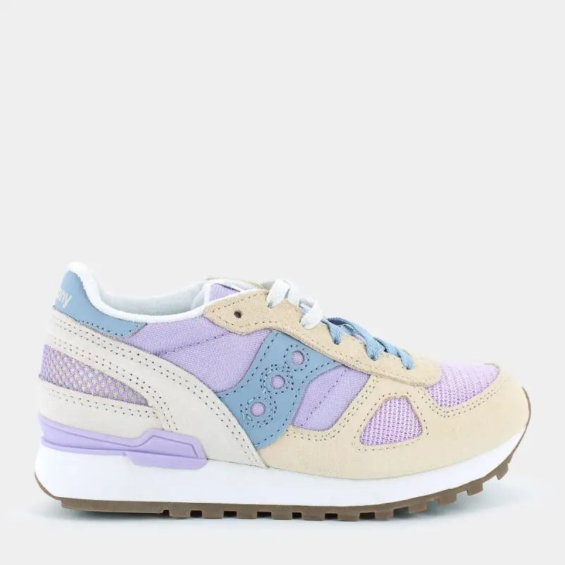 Saucony Sneakers Lilla da Bambina in Pelle e Tessuto