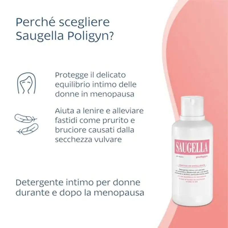 Saugella Poligyn Detergente Intimo Ad Azione Emolliente E Lenitiva Contro Fastidi E Pruriti Intimi - 500 Ml miniatura 3