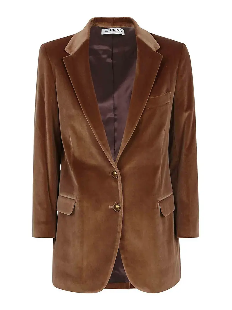 Giacca antonia velluto Marrone