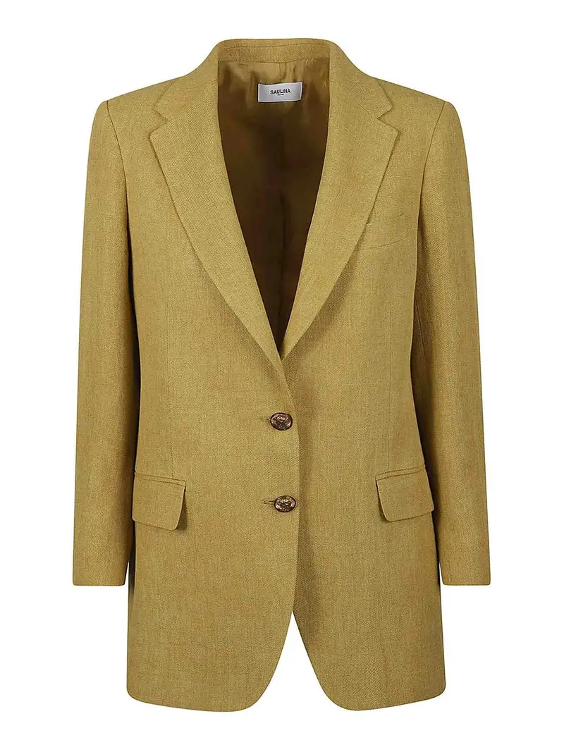 Giacca di lino Giallo Scuro