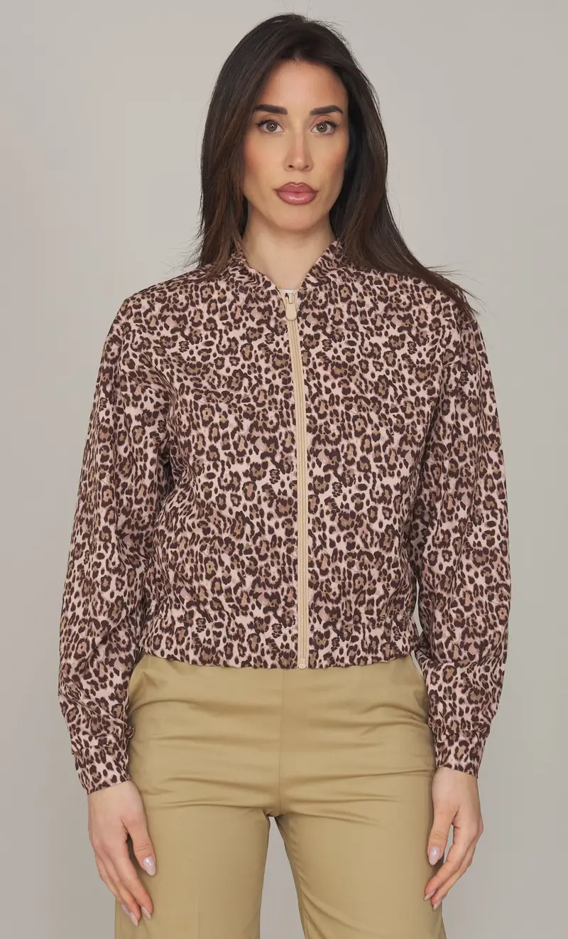 Bomber save the duck donna maculato - alana, colore sabbia