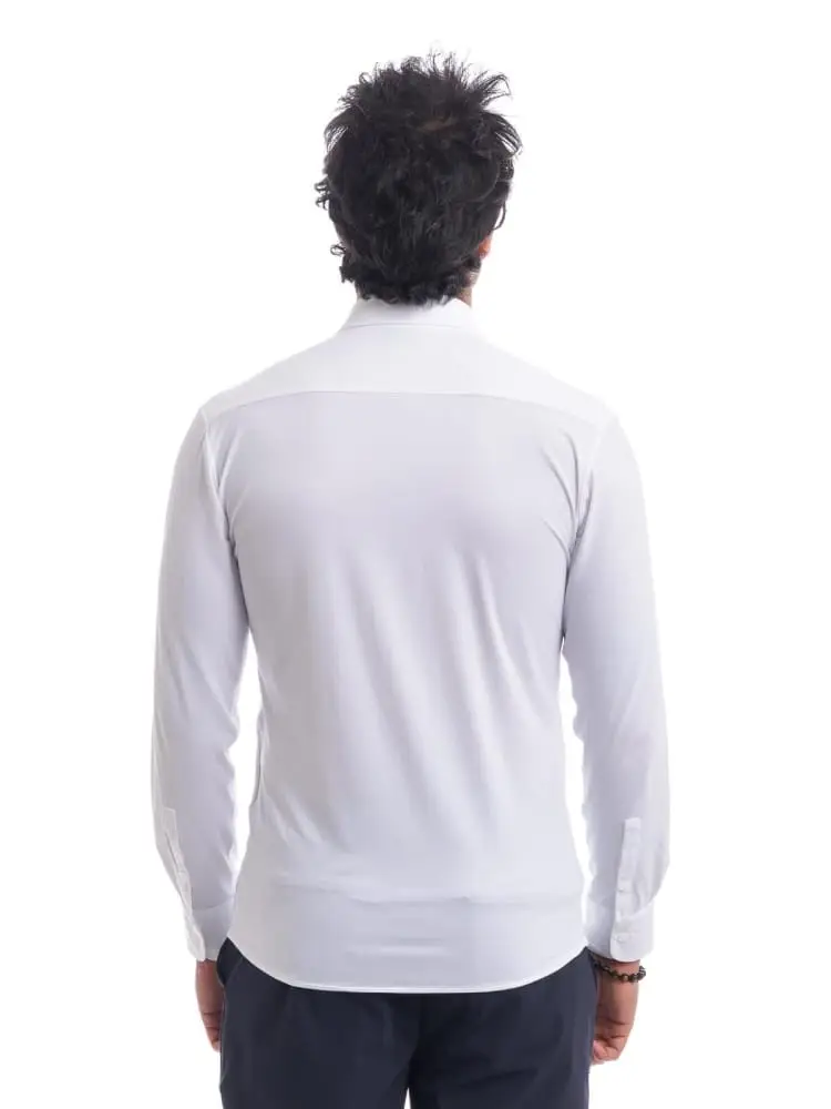 camicia bianca uomo mini logo miniatura 2