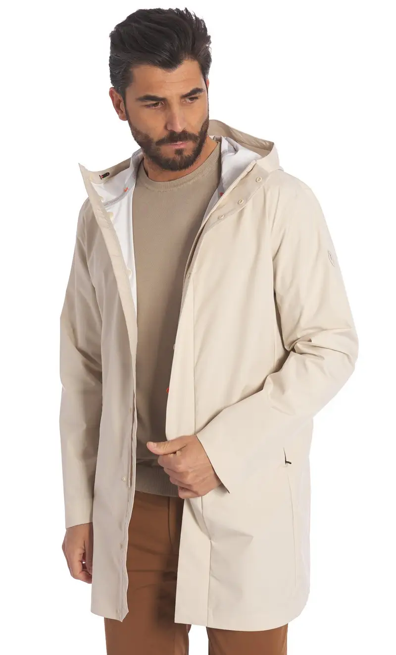 Cappotto save the duck leggero con cappuccio dacey, colore sabbia miniatura 2