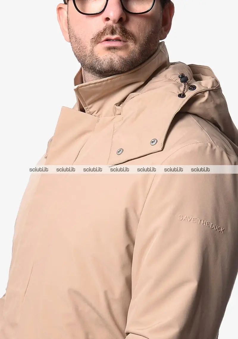 Cappotto Save the duck uomo beige pesante Nestor