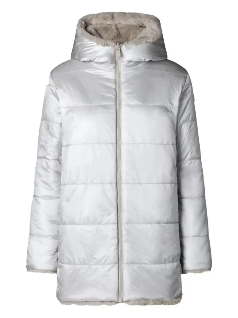 Giacca Bridget reversibile pelliccia ecologica Grigio miniatura 2