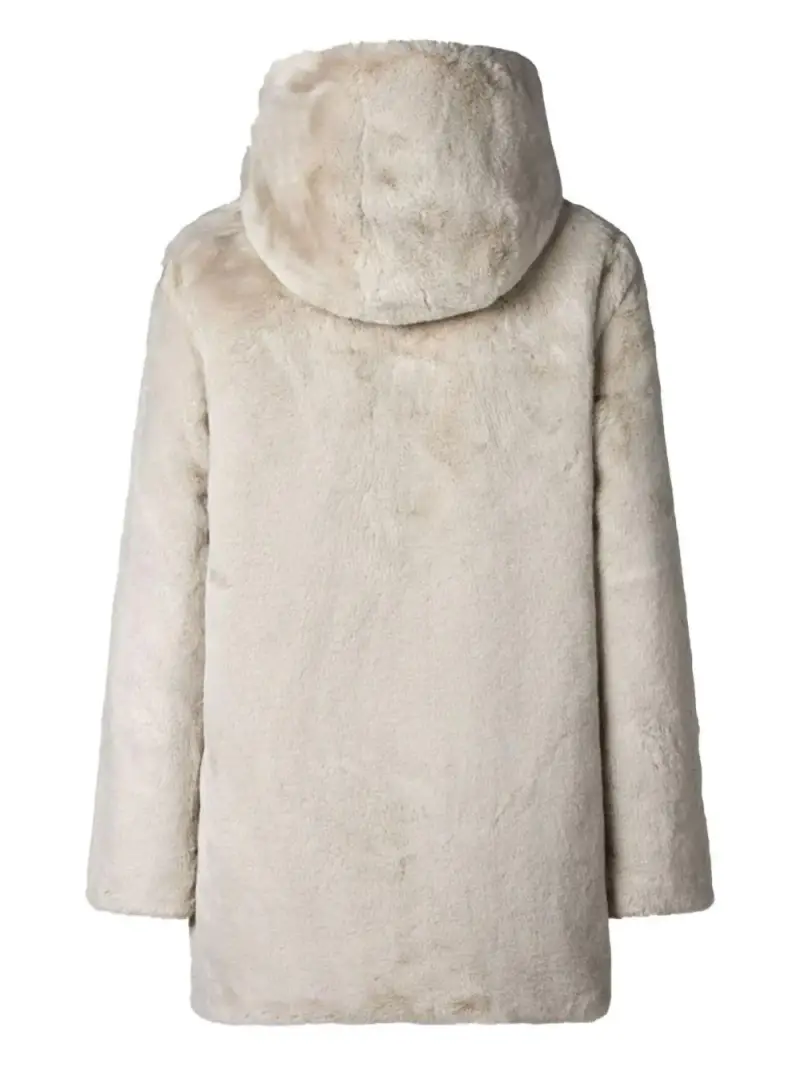 Giacca Bridget reversibile pelliccia ecologica Grigio miniatura 3