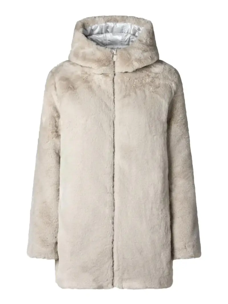 Giacca Bridget reversibile pelliccia ecologica Grigio