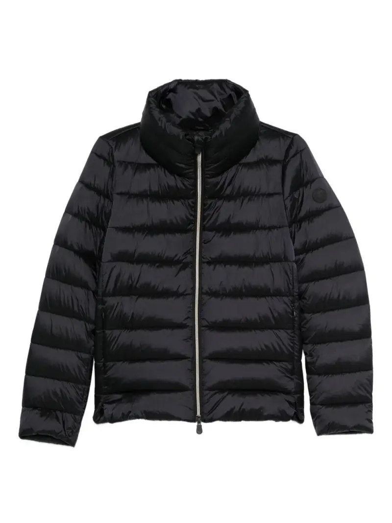 Giacca trapuntata con collo alto Nero