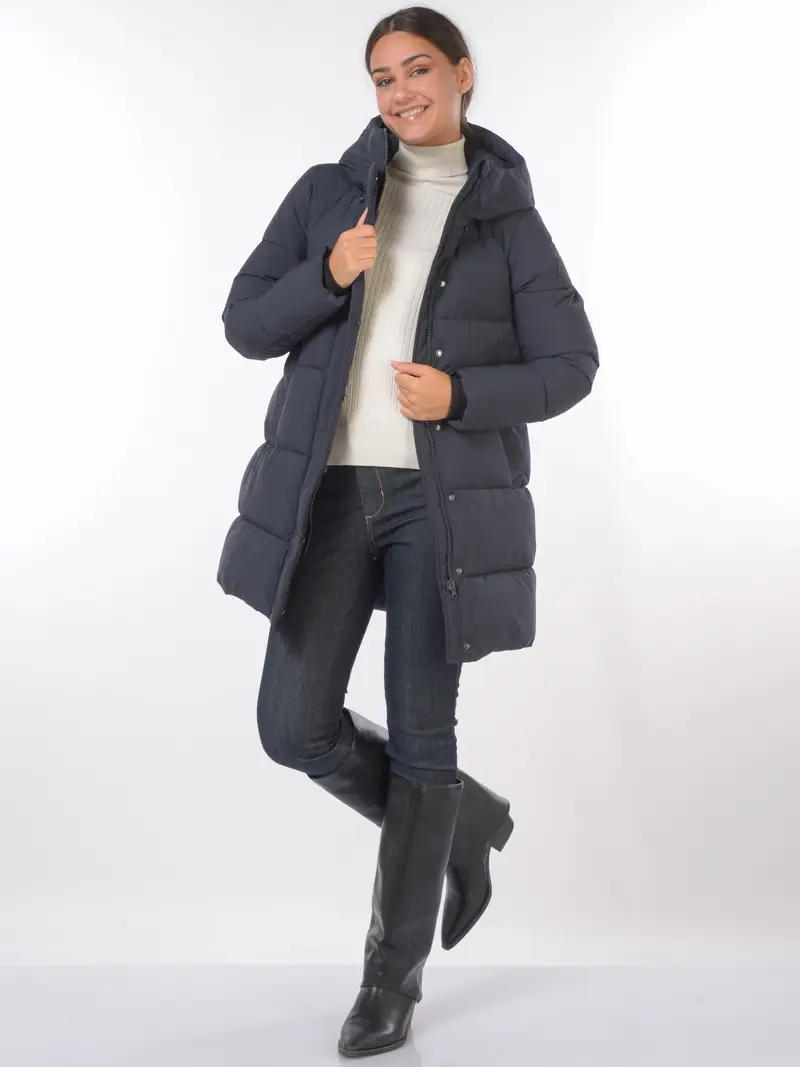 giaccone da donna Save The Duck imbottito con cappuccio Blu miniatura 2