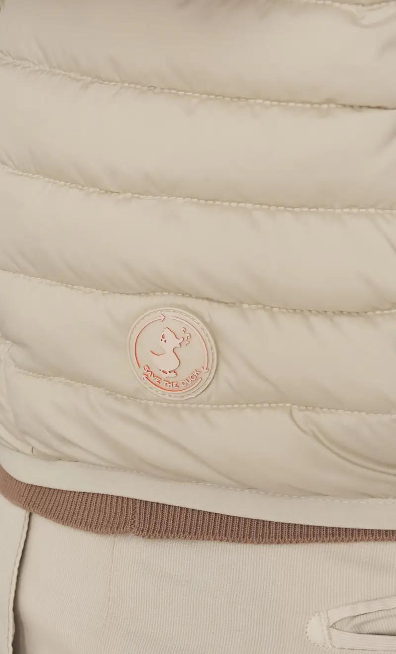 Gilet save the duck trapuntato dave, colore beige miniatura 2