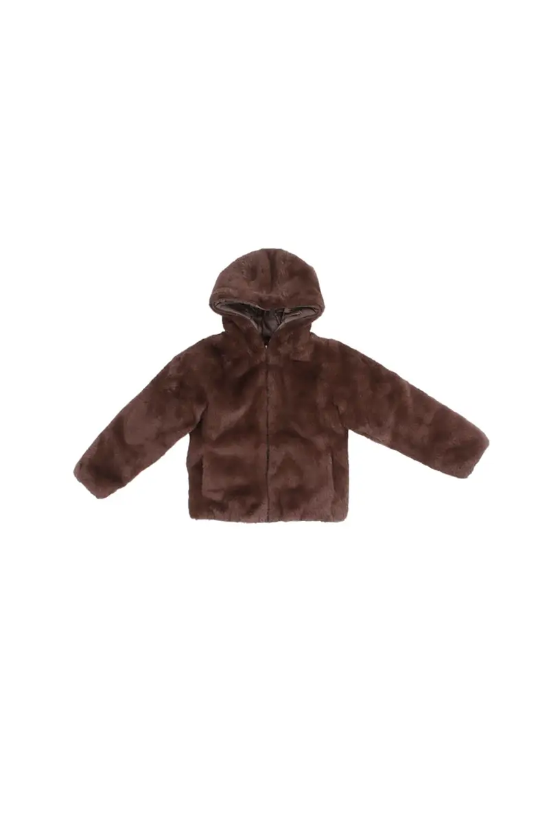 Giubbotto Bambina SAVE THE DUCK Brown Giubbotto capuccio chloe