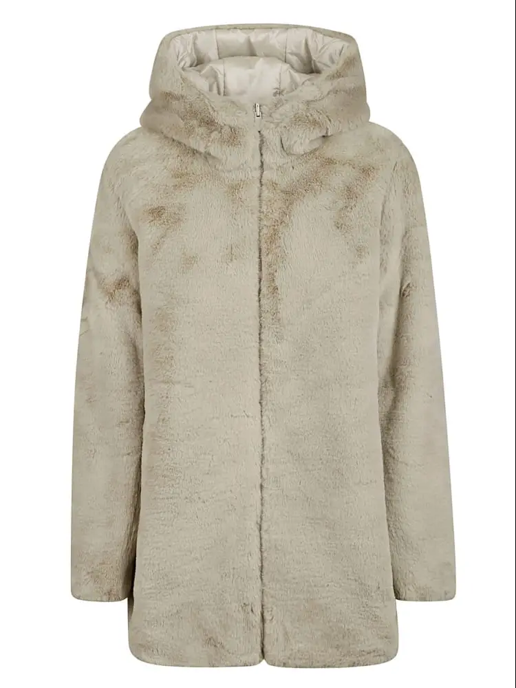 giubbotto bridget reversibile in ecopeliccia con cappuccio animal free