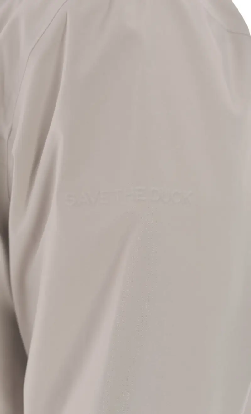 Giubbotto corto save the duck liscio con cappuccio jari, colore beige miniatura 2