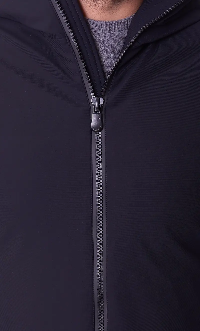 Giubbotto corto save the duck liscio con cappuccio nero ignacio, colore nero miniatura 2