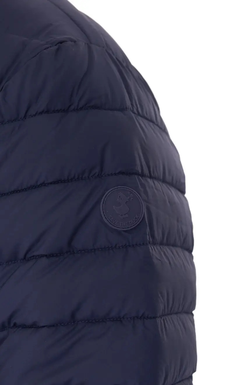 Giubbotto corto save the duck trapuntato erion, colore blu miniatura 2