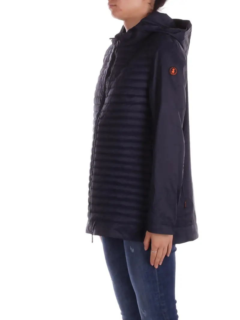 Giubbotto Donna SAVE THE DUCK Blue black Cappotto cappuccio lorena miniatura 2