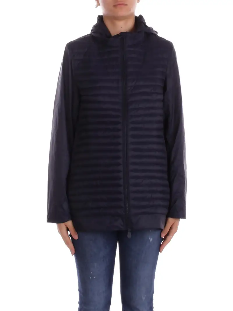 Giubbotto Donna SAVE THE DUCK Blue black Cappotto cappuccio lorena