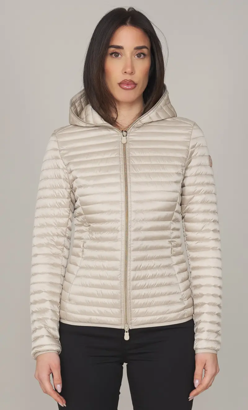 Giubbotto save the duck con cappuccio alexa, colore beige