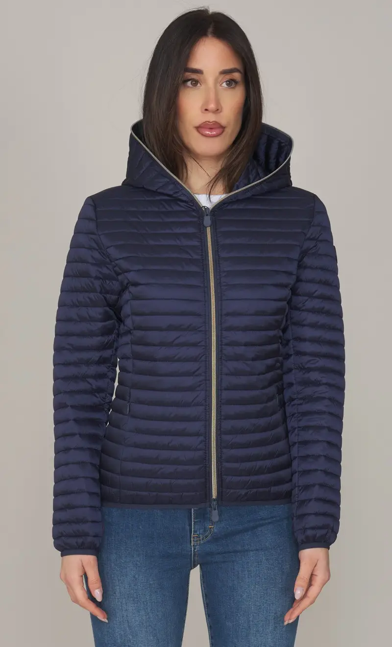 Giubbotto save the duck con cappuccio alexa, colore blu