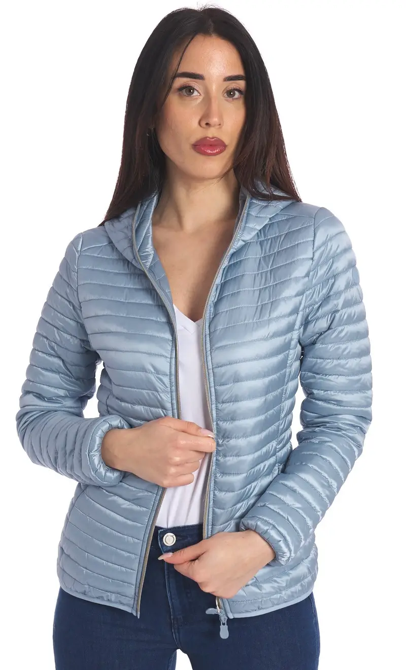 Giubbotto save the duck con cappuccio alexa, colore carta da zucchero miniatura 2