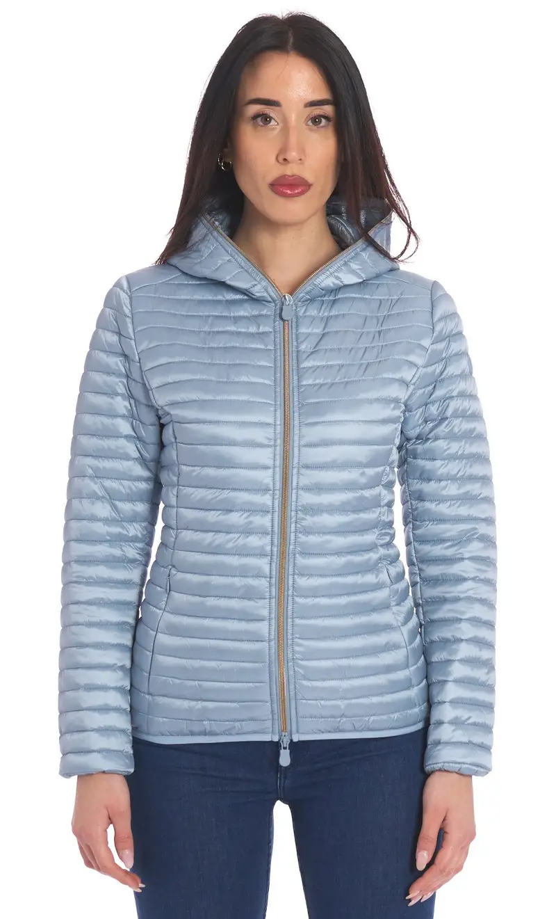 Giubbotto save the duck con cappuccio alexa, colore carta da zucchero