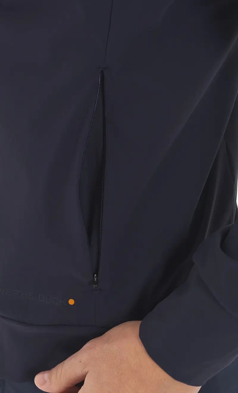 Giubbotto save the duck tecnico con cappuccio luiz, colore blu miniatura 2