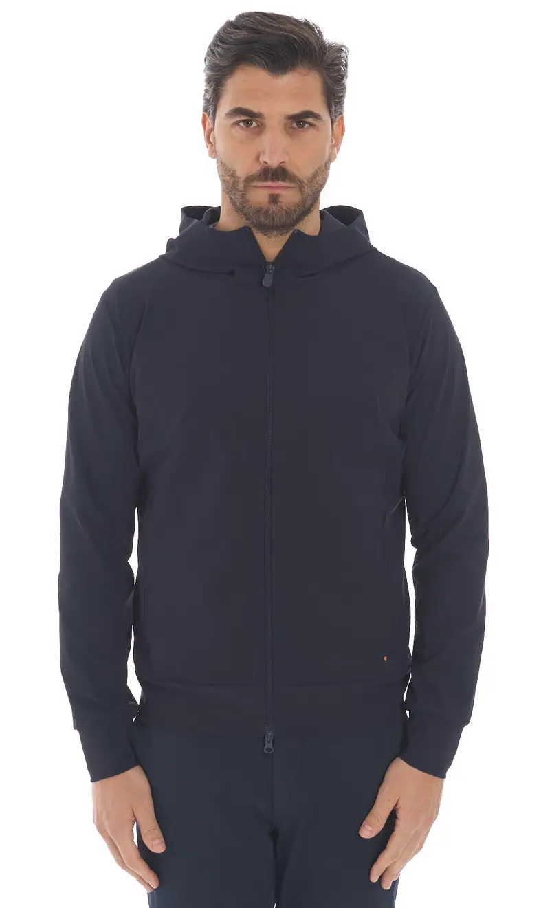 Giubbotto save the duck tecnico con cappuccio luiz, colore blu